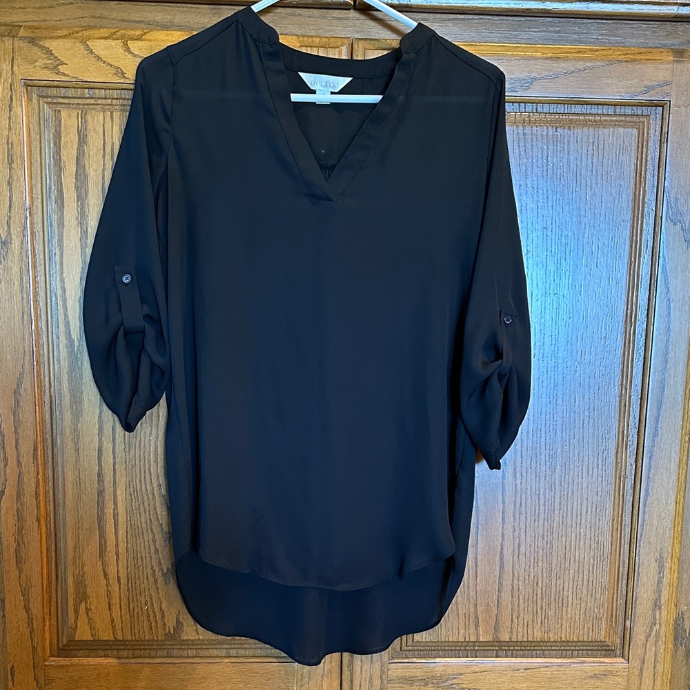 Decree black sheer dress top